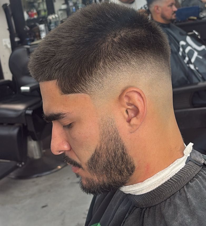 Low Fade + Beard by Carlos